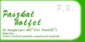 paszkal wolfel business card